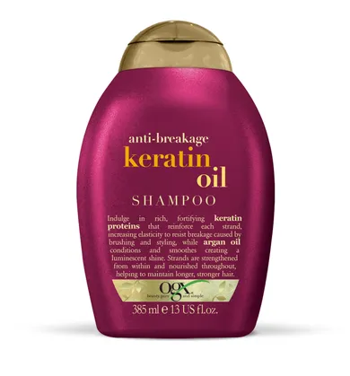 Organix, Keratin Oil, szampon z olejkiem keratynowym zapobiegający łamaniu włosów, 385 ml