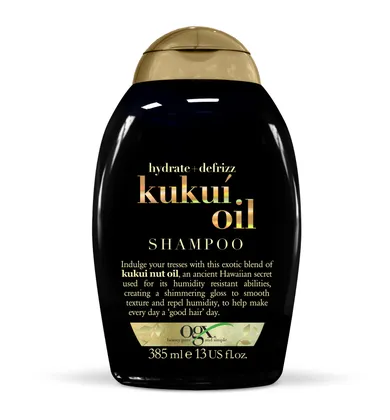 Organix, Kukui Oil, szampon nawilżający z olejkiem z orzechów kukui, 385 ml