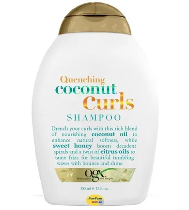 Organix, Quenching + Coconut Curls Shampoo, szampon do włosów kręconych, 385 ml