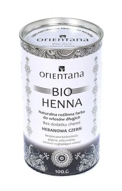 Orientana, Bio henna, hebanowa czerń, 100 g