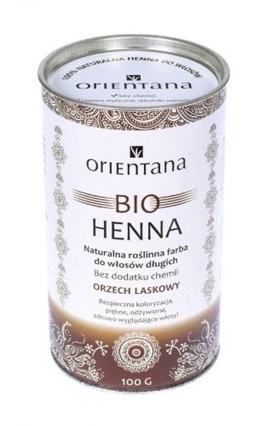 Orientana, Bio henna, orzech laskowy, 100 g