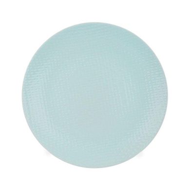 Orion, ceramiczny talerz deserowy, płytki, pastelowy zielony Relief, 21 cm