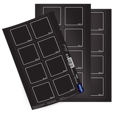 Orion, etykiety samoprzylepne na słoiki, czarne, 24 szt.