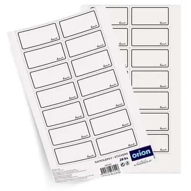 Orion, etykiety samoprzylepne na słoiki, Whiteline, 28 szt.
