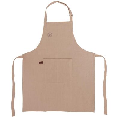 Orion, fartuch kuchenny, bawełniany, wiązany, brązowy