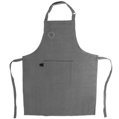 Orion, fartuch kuchenny, bawełniany, wiązany, szary
