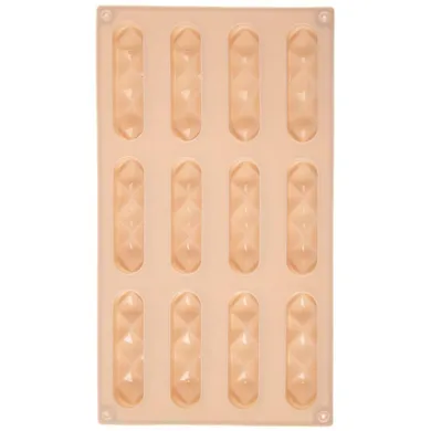 Orion, forma do ciastek i pralin, silikonowa, beżowa, 29,5-17-1,5 cm