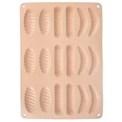 Orion, forma do ciastek i pralin, silikonowa, beżowa, 33-24,5-1 cm