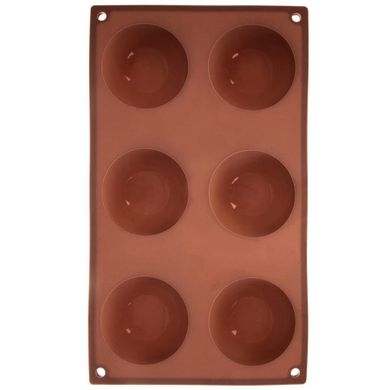 Orion, forma do ciastek i pralin, silikonowa, brązowa, 28-16,5-3 cm