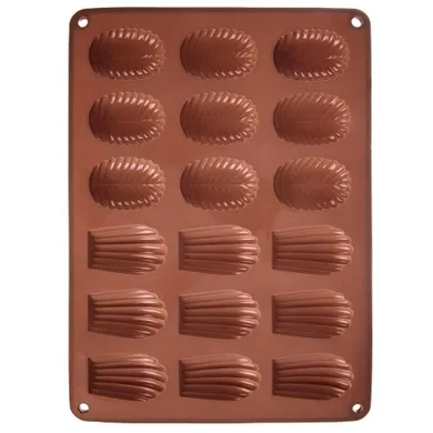 Orion, forma do ciastek i pralin, silikonowa, brązowa, 34-25-1 cm