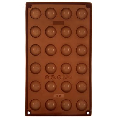 Orion, forma do pralin i czekoladek silikonowa, brązowa, 30-17,5-1,5 cm