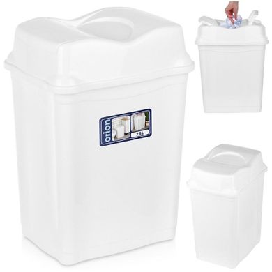 Orion, kosz na śmieci, plastikowy, biały, 28l
