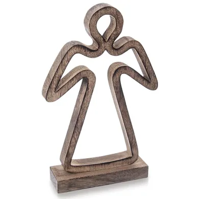 Orion, Mango, figurka świąteczna, drewniana, anioł, 29 cm