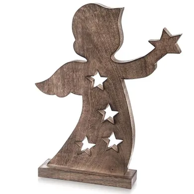 Orion, Mango, figurka świąteczna, drewniana, anioł, 43 cm