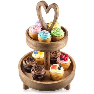 Orion, Mango, patera drewniana, 2-poziomowa, 42 cm