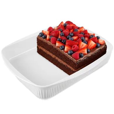 Orion, naczynie żaroodporne, porcelanowe, białe, 36,5-30-6 cm, 4l