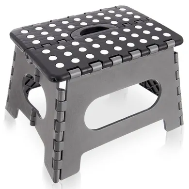 Orion, schodek antypoślizgowy, czarny, 150 kg, 32-25-22 cm