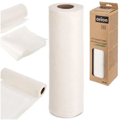 Orion, ścierki kuchenne na rolce, bambusowe EKO, 20 szt.