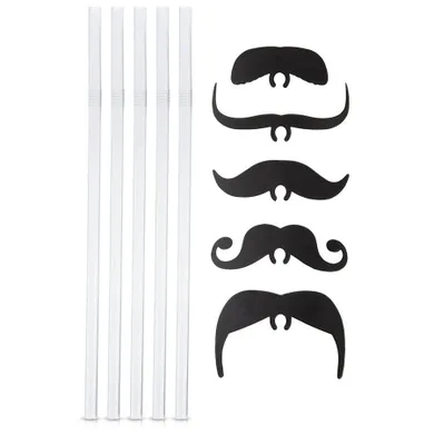 Orion, słomki do napojów, łamane z wąsami, 5 szt.