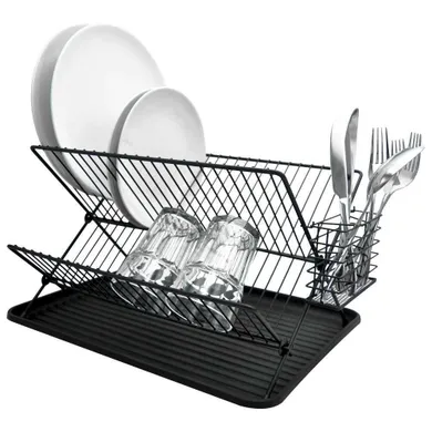 Orion, suszarka na naczynia, czarna, 45-32-25,5 cm