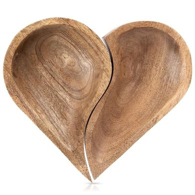 Orion, talerz do serwowania drewniany, serce mango, 2 szt.