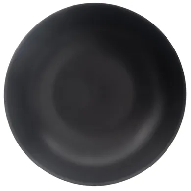 Orion, talerz obiadowy głęboki, ceramiczny, czarny, 20,5 cm, 800 ml