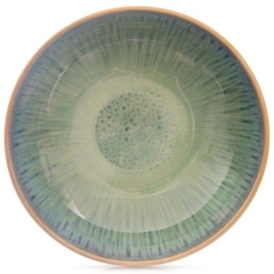 Orion, talerz obiadowy głęboki, ceramiczny, zielony glaze, 20,5 cm, 900 ml
