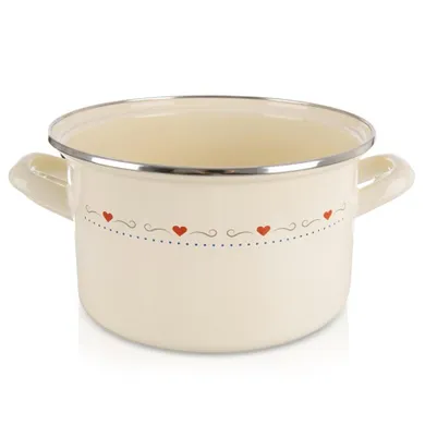 Orion, Tonca, garnek emaliowany, kremowy, 20 cm, 3 l