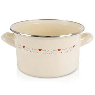 Orion, Tonca, garnek emaliowany, kremowy, 22 cm, 4 l