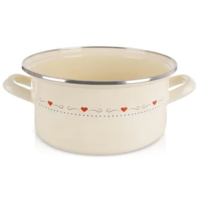 Orion, Tonca, garnek emaliowany, kremowy, 24 cm, 4 l