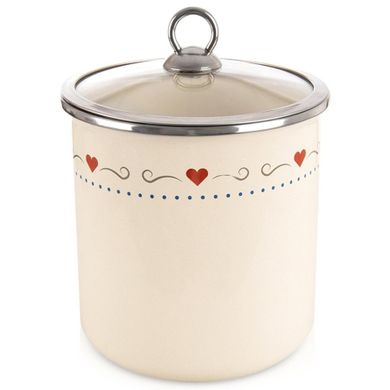 Orion, Tonca, pojemnik na żywność emaliowany z pokrywką szklaną, 1,4 l