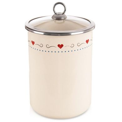 Orion, Tonca, pojemnik na żywność emaliowany z pokrywką szklaną, 1,9 l