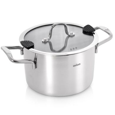 Orion, Venice, garnek stalowy z pokrywką, 18 cm, 2,3l