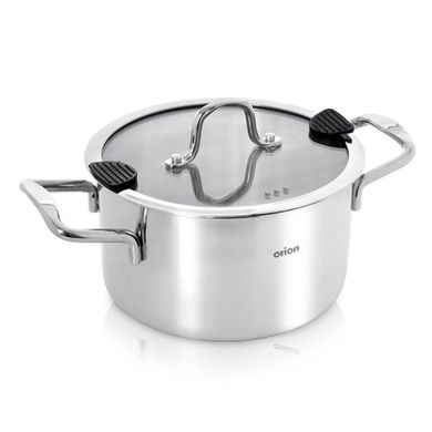 Orion, Venice, garnek stalowy z pokrywką, 24 cm, 6,2l
