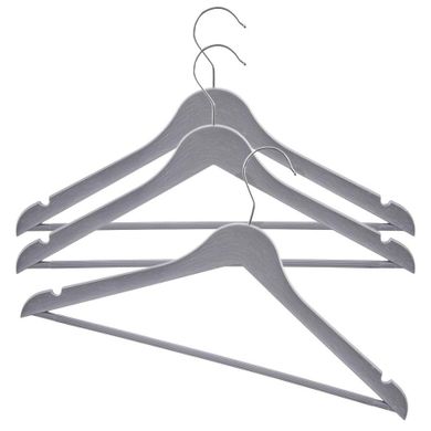 Orion, wieszaki na ubrania, szare obrotowe, 42,5-24 cm, 3 szt.