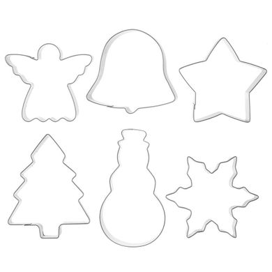 Orion, wykrawacze do ciastek, stalowe, 6 szt.