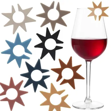 Orion, znaczniki na szklanki, kolorowe gwiazdy, 8 szt.