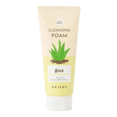 Orjena, Cleansing Foam, kojąco-nawilżająca pianka do mycia twarzy, Aloe, 180 ml
