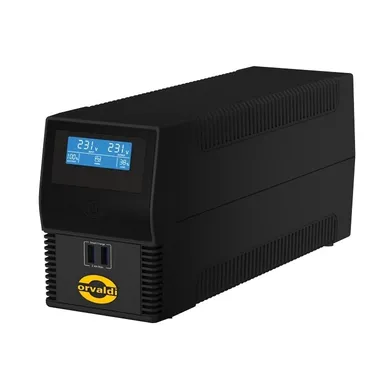 Orvaldi, i850LCD USB, Zasilacz awaryjny, UPS, 800VA/480W, 9Ah, 4xIEC