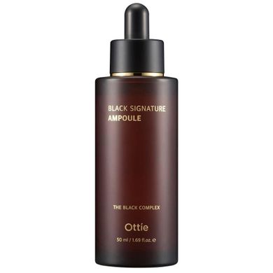 Ottie, Black Signature, ampułka do twarzy ze śluzem ślimaka, 50 ml