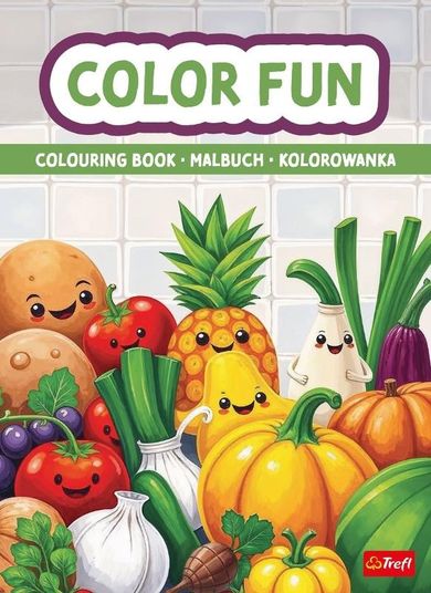 Owoce i warzywa. Kolorowanka. Malbuch. Colouring book