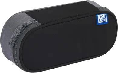 Oxford, Funky, piórnik owalny, czarno-szary