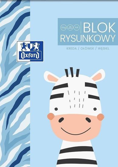 Oxford, Kids, blok rysunkowy A4, 20 kartek, 120g, 20 szt.