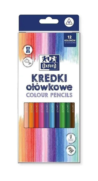 Oxford, kredki ołówkowe, Regular, 12 kolorów