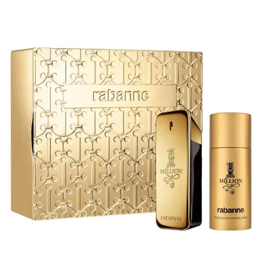 Paco Rabanne, 1 Million Men, zestaw, woda toaletowa spray, 100 ml + dezodorant spray, 150 ml