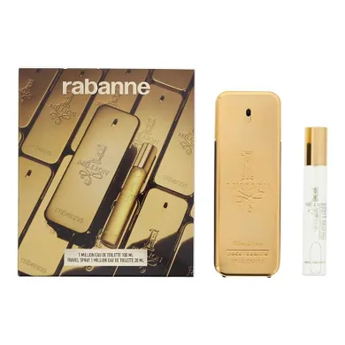 Paco Rabanne, 1 Million Men, zestaw: woda toaletowa, spray, 100 ml + woda toaletowa, spray, 20 ml