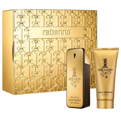 Paco Rabanne, 1 Million Men, zestaw, woda toaletowa, spray, 100 ml + żel pod prysznic, 100 ml