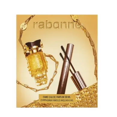 Paco Rabanne, Fame, zestaw: woda perfumowana, spray, 30 ml + Eyephoria Famous, tusz do rzęs, 8 ml