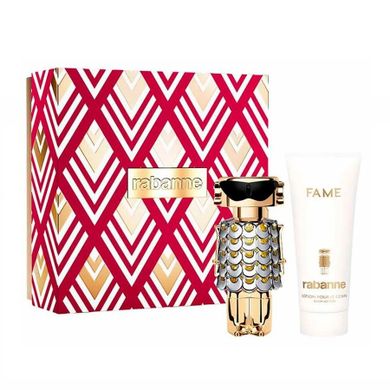 Paco Rabanne, Fame, zestaw: woda perfumowana, spray, 80 ml + balsam do ciała, 100 ml