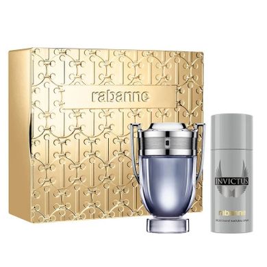 Paco Rabanne, Invictus, zestaw, woda toaletowa spray, 100 ml + dezodorant spray, 150 ml